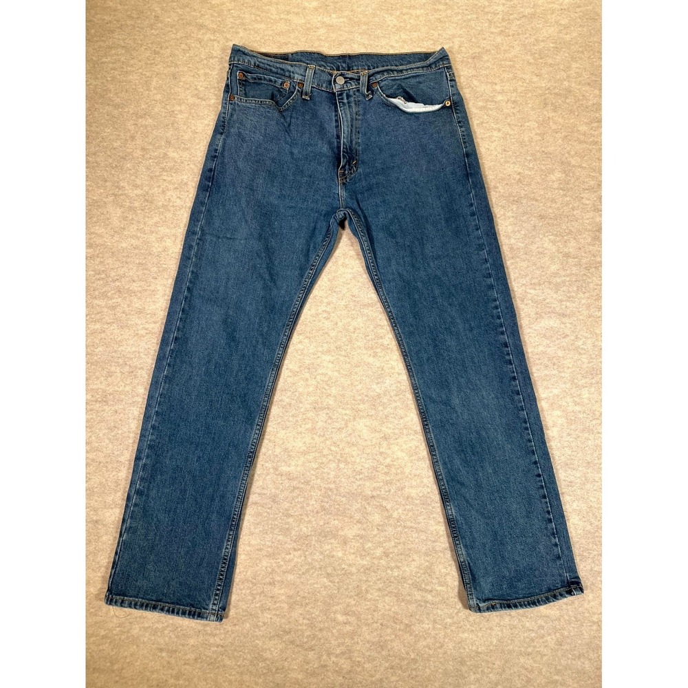 Levi's‎ 505 Regular Fit Jeans Mens 34x30 Blue Denim Straight Leg Everyday Wear